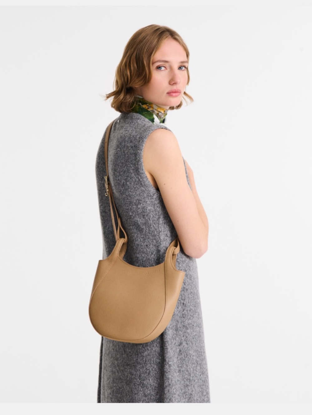 Longchamp Le Foulonné S Crossbody Bag - Biscuit